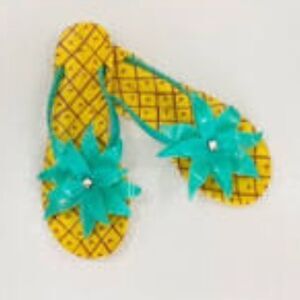 Kate Spade Flynn pineapple 🍍 rubber flower sandals. Box included